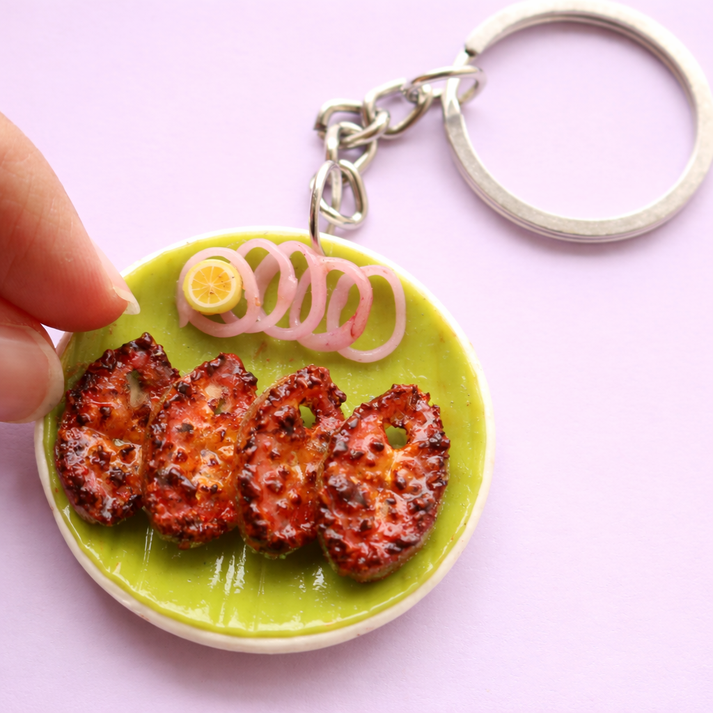 Vanjaram / Seer Fish Fry Miniature Keychain