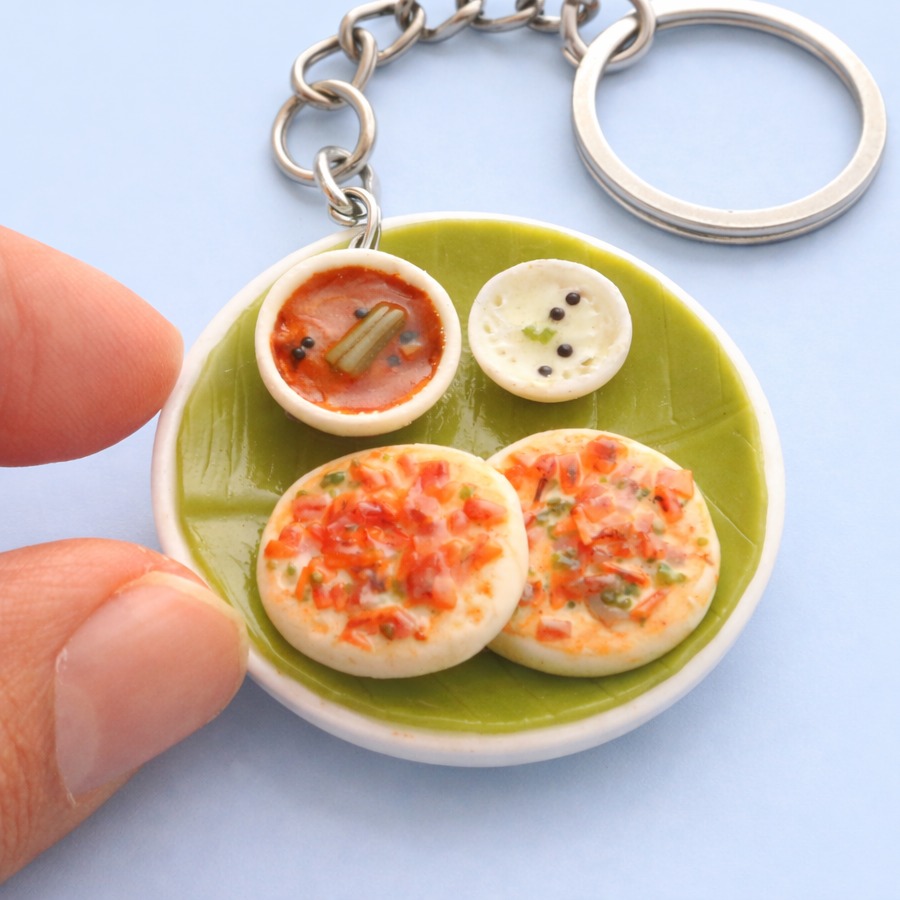 Uthappam Miniature Keychain