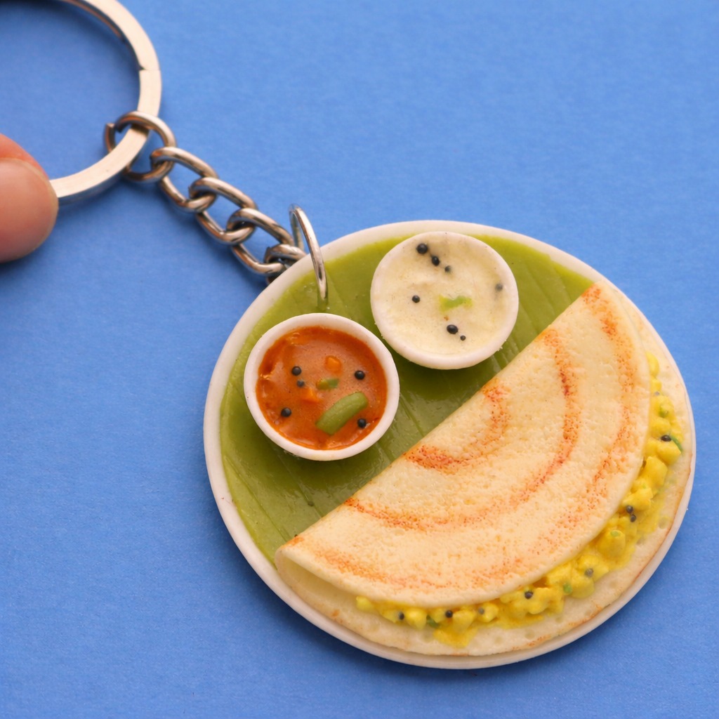 Masala Dosa Miniature Keychain