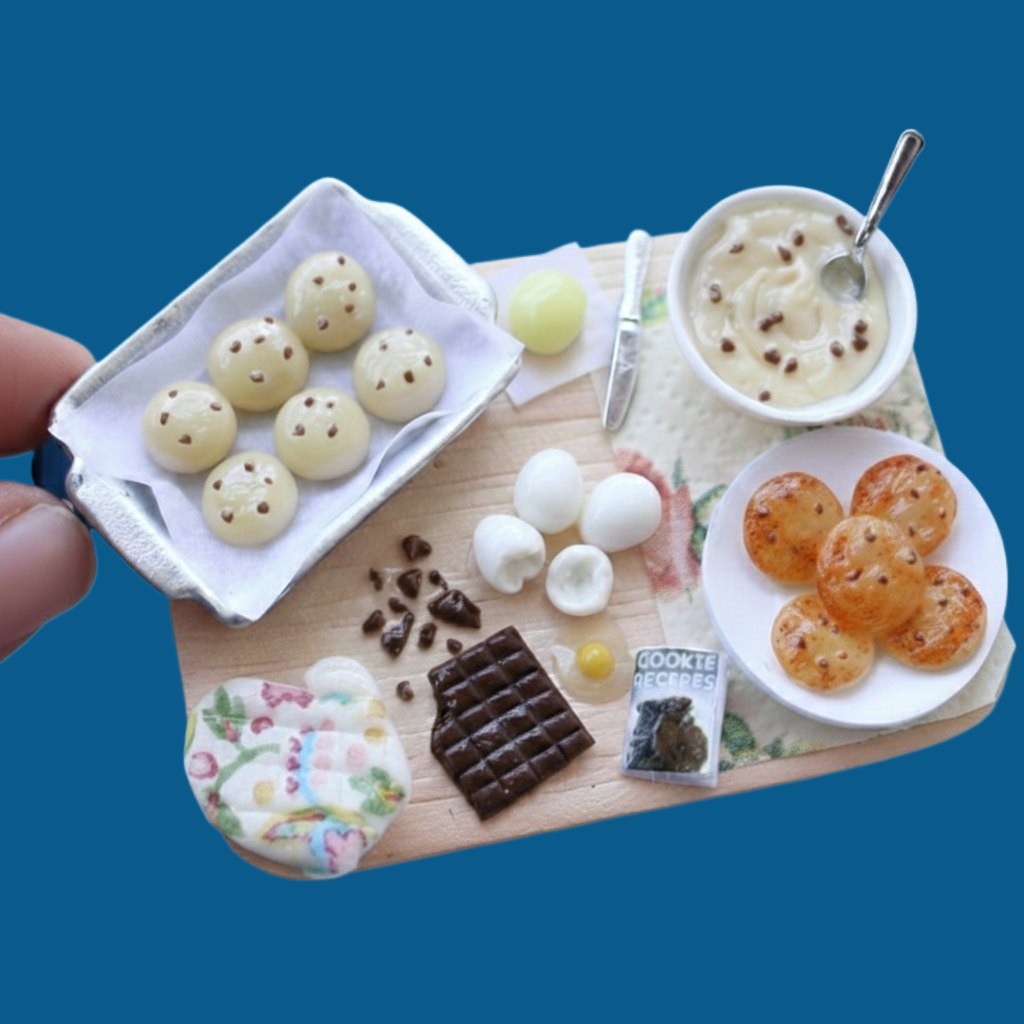 Cookie Baking Scene Miniature Magnet