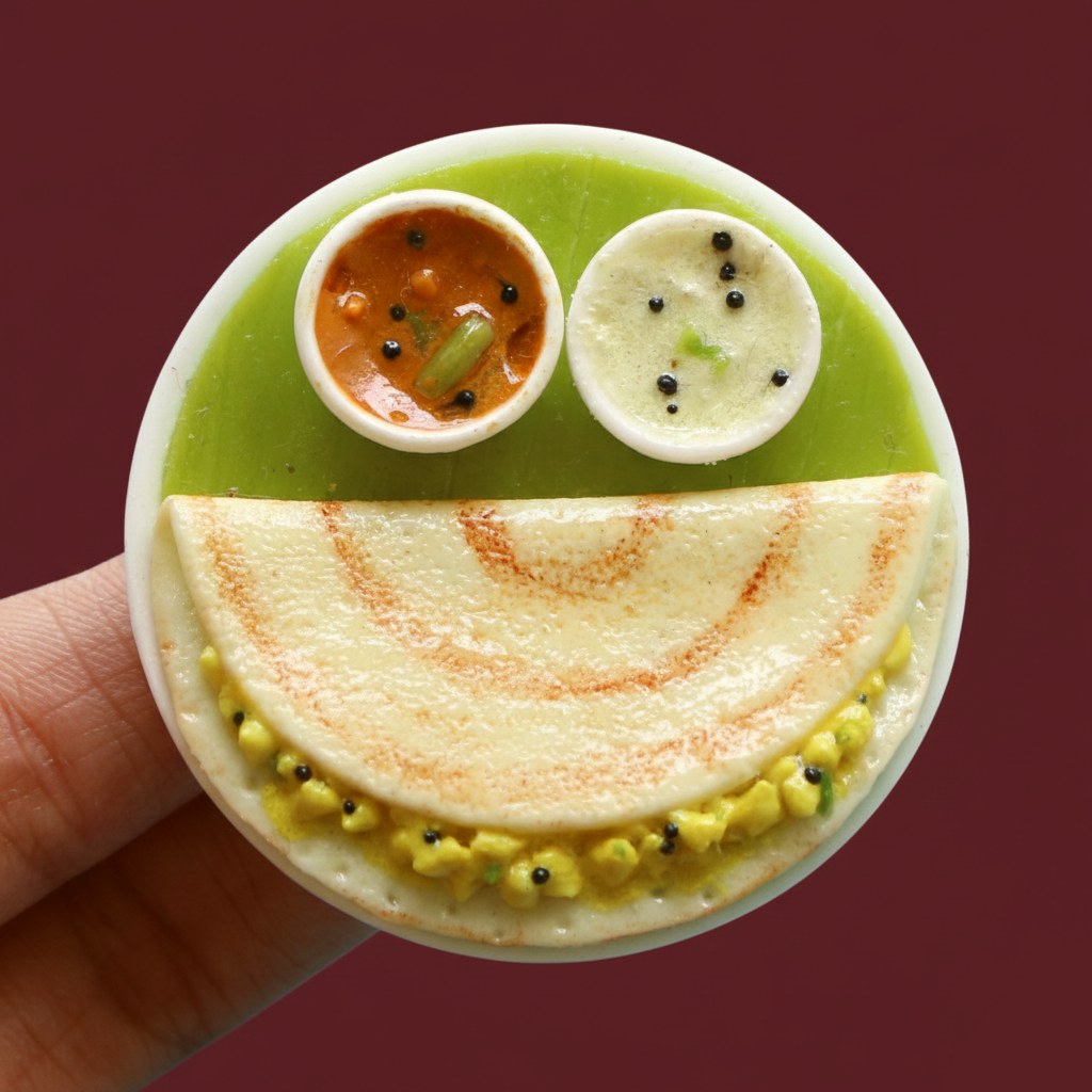 Masala Dosa Miniature Magnet