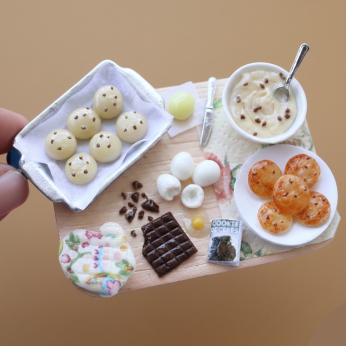 Cookie Baking Scene Miniature Magnet