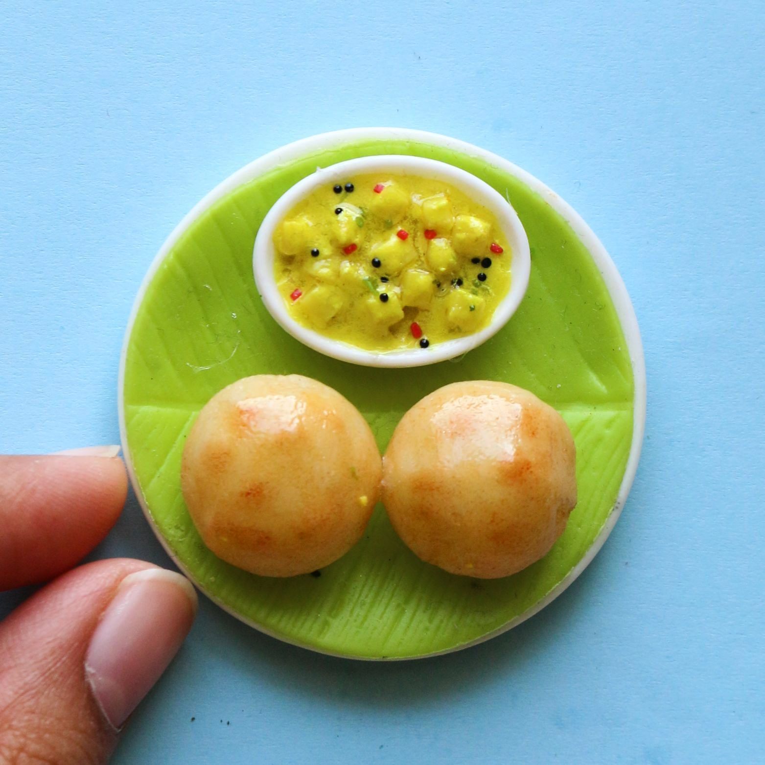 Poori and Bhaji Miniature Magnet