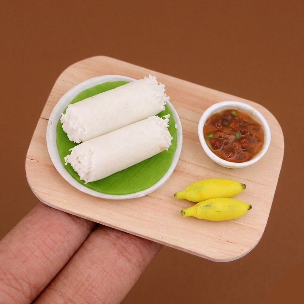 Puttu and Kadala Curry Miniature Magnet
