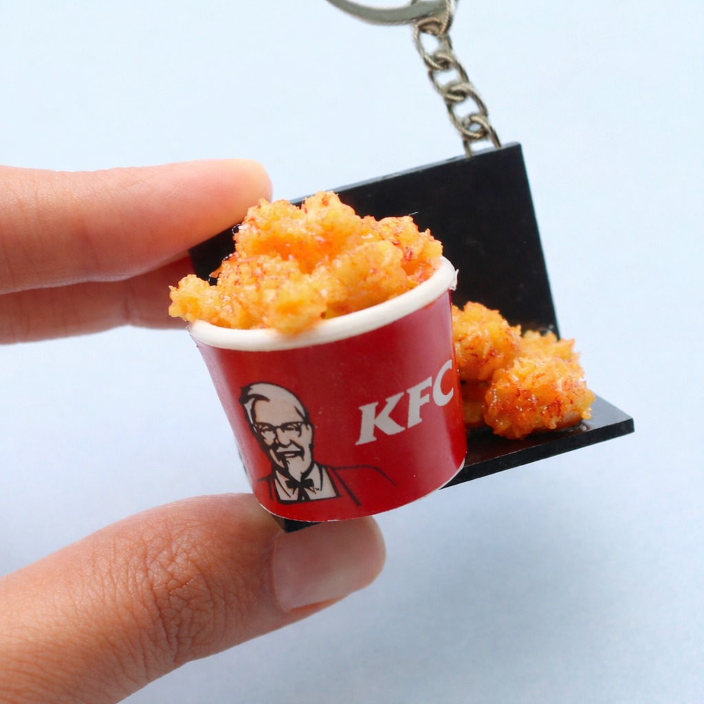 Bucket Chicken Miniature Keychain