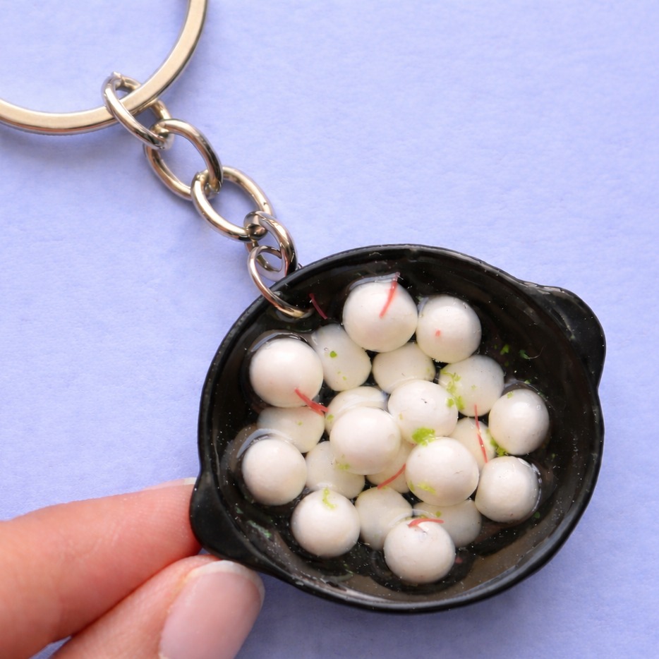Rasgulla Miniature Keychain