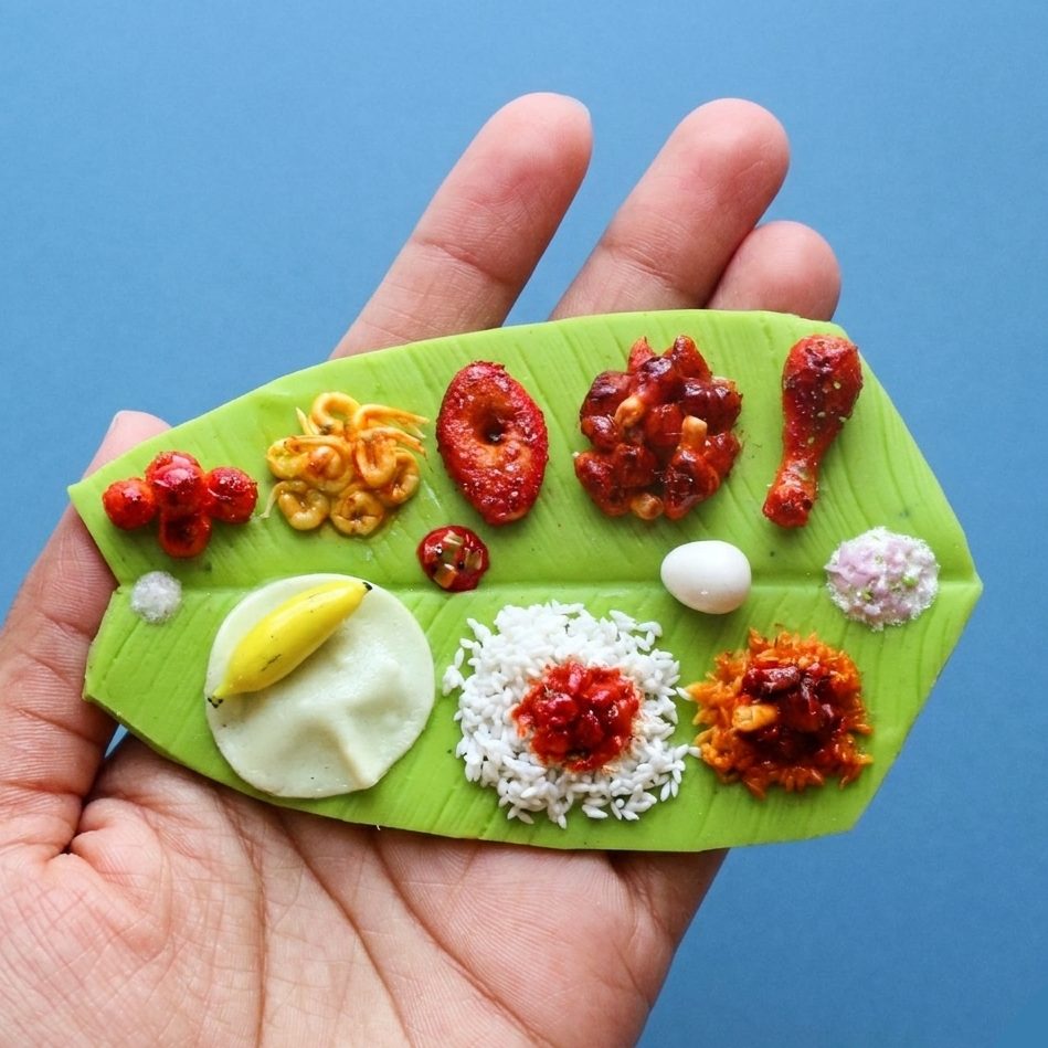 Non Veg Banana Leaf Meal Fridge Magnet