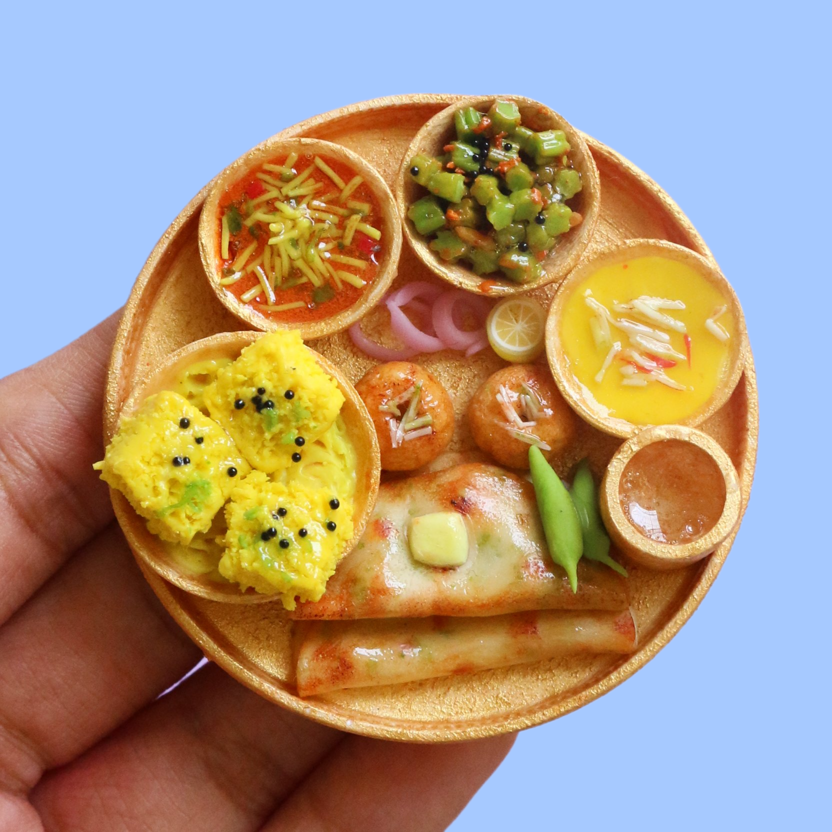 Kathiawadi Thali Miniature Magnet