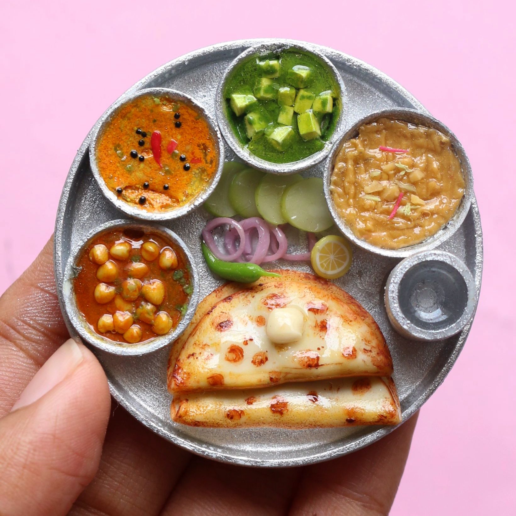 Punjabi Thali Miniature Magnet