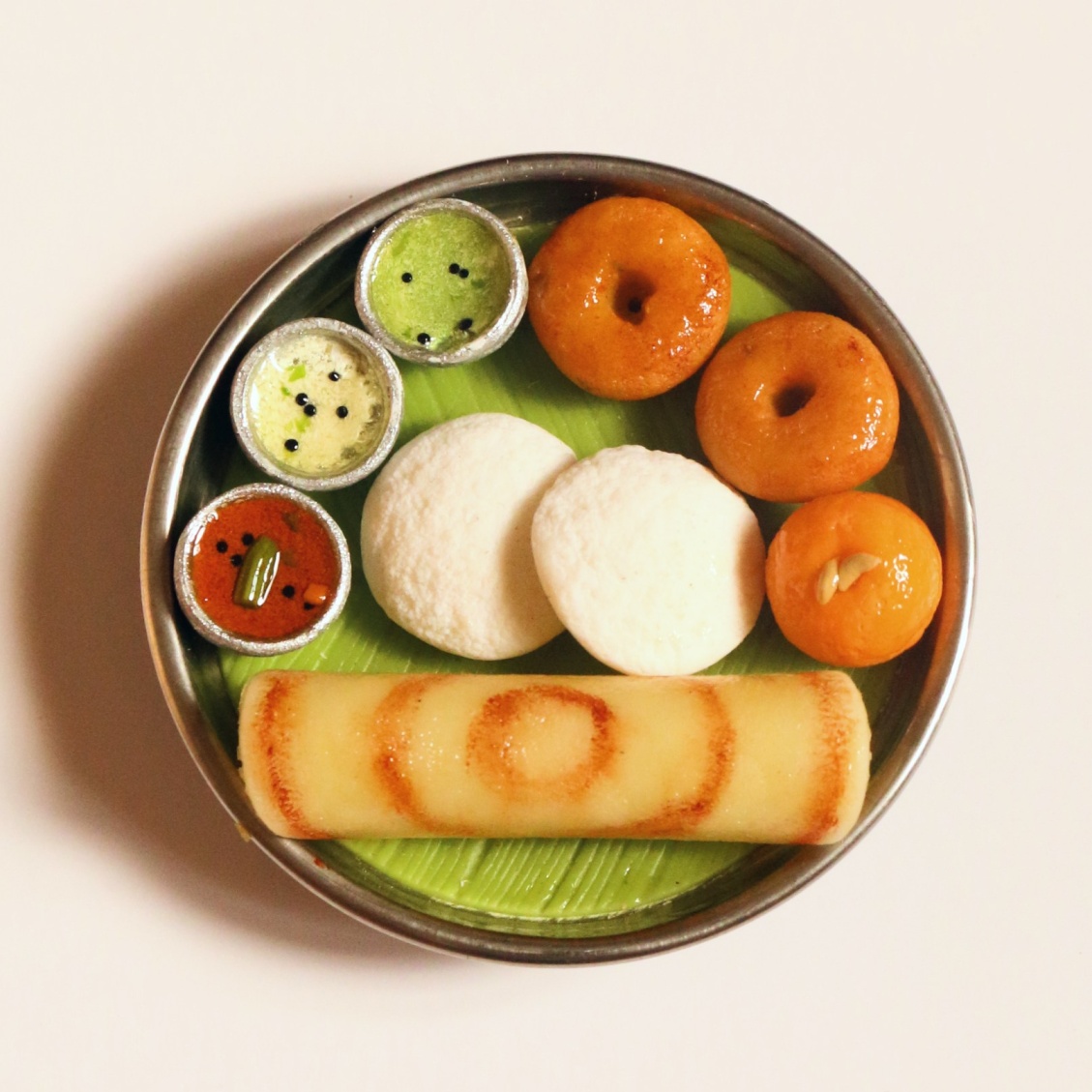 South Indian Breakfast Thali Miniature Magnet