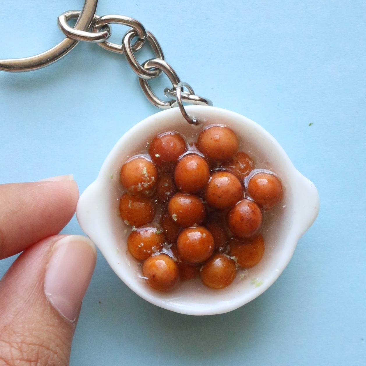 Gulab Jamun Miniature Keychain