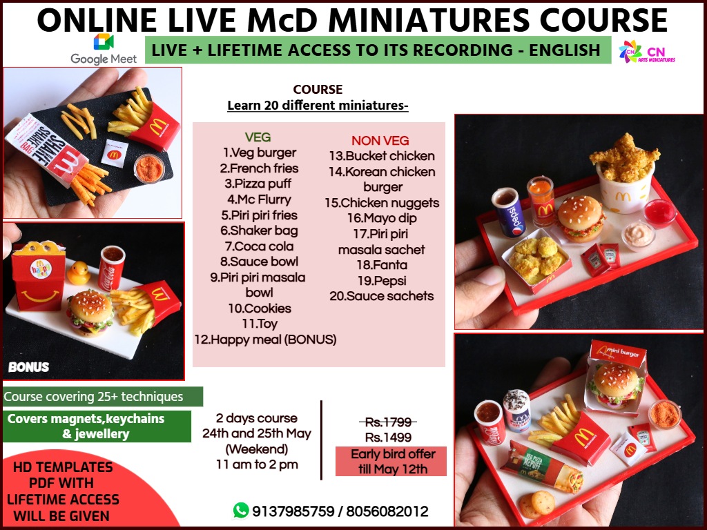 McD Combo Miniature Online Course-Live (In English) + Lifetime access to recording