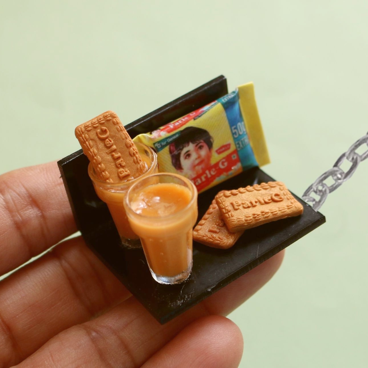 Chai/Tea and Biscuits Miniature Keychain