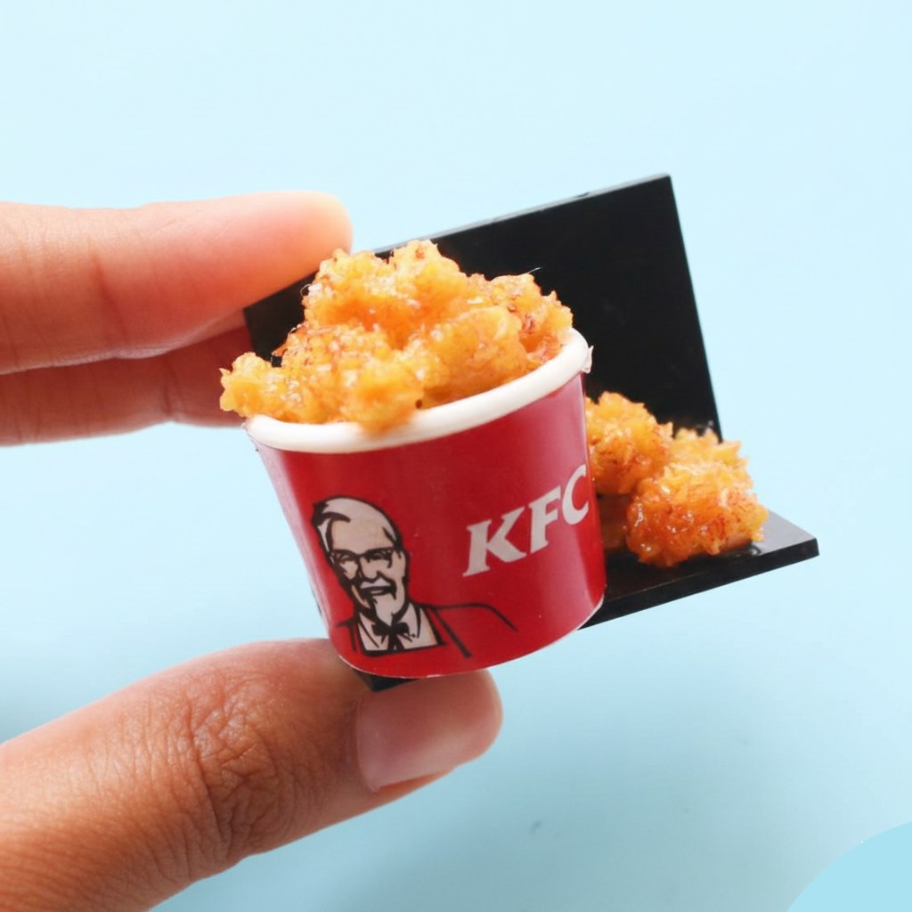 Bucket Chicken Miniature Magnet